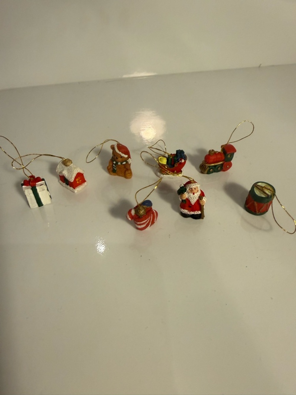 Set of 8 mini Christmas decorations